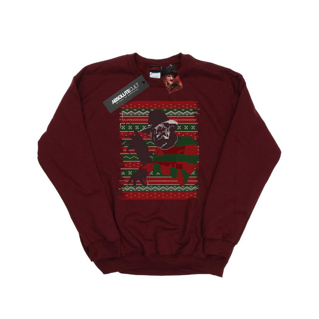 A Nightmare On Elm Street Womens/Ladies Christmas Fair Isle Sweatshirt