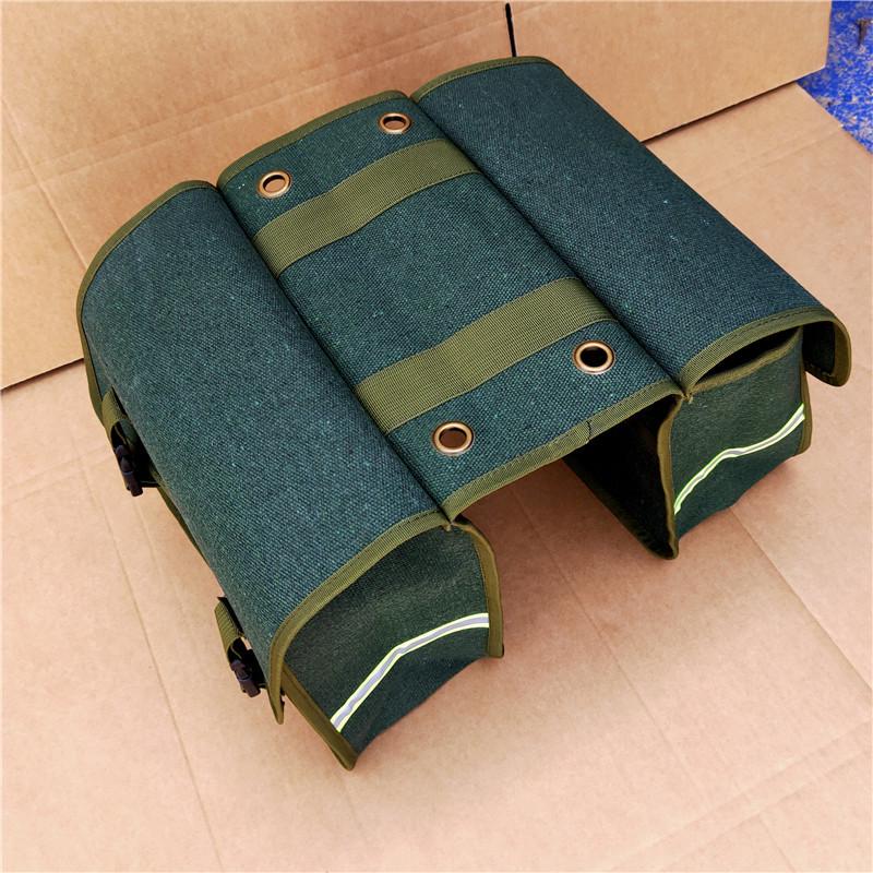 Large Capacity Outdoor Canvas Cycling Saddle Bag for Mountain Biking