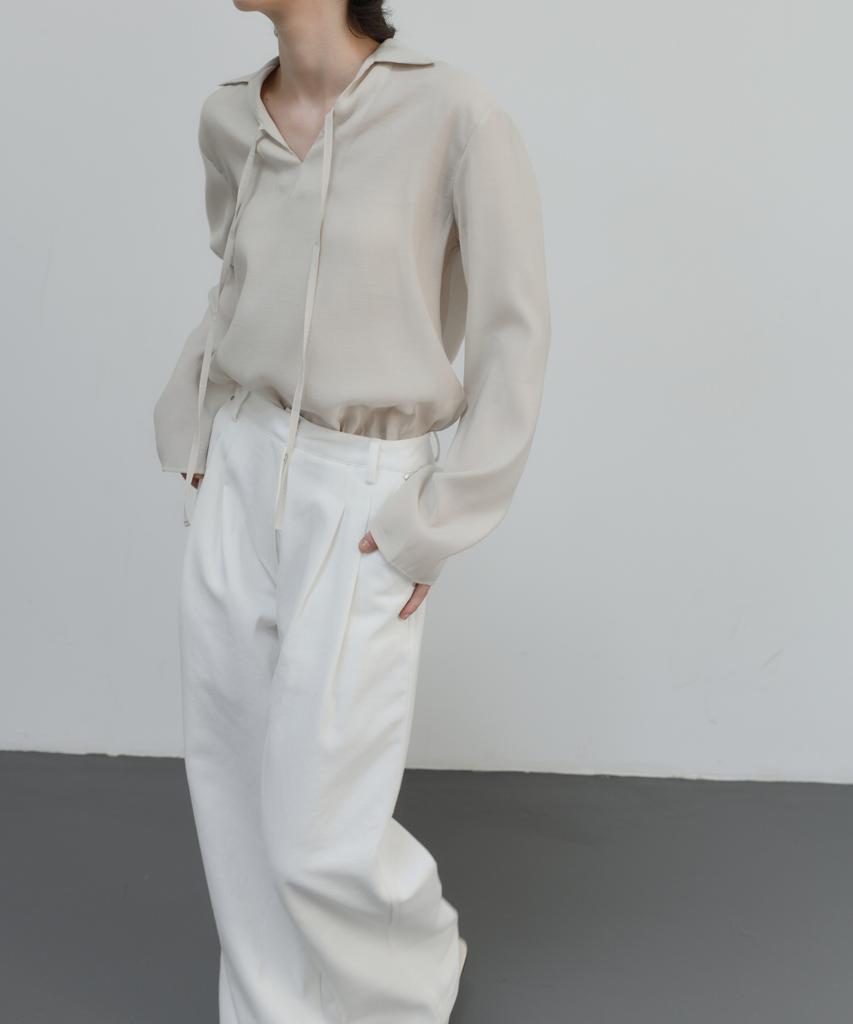 DENOAH Denver Wide Denim Pants (White)
