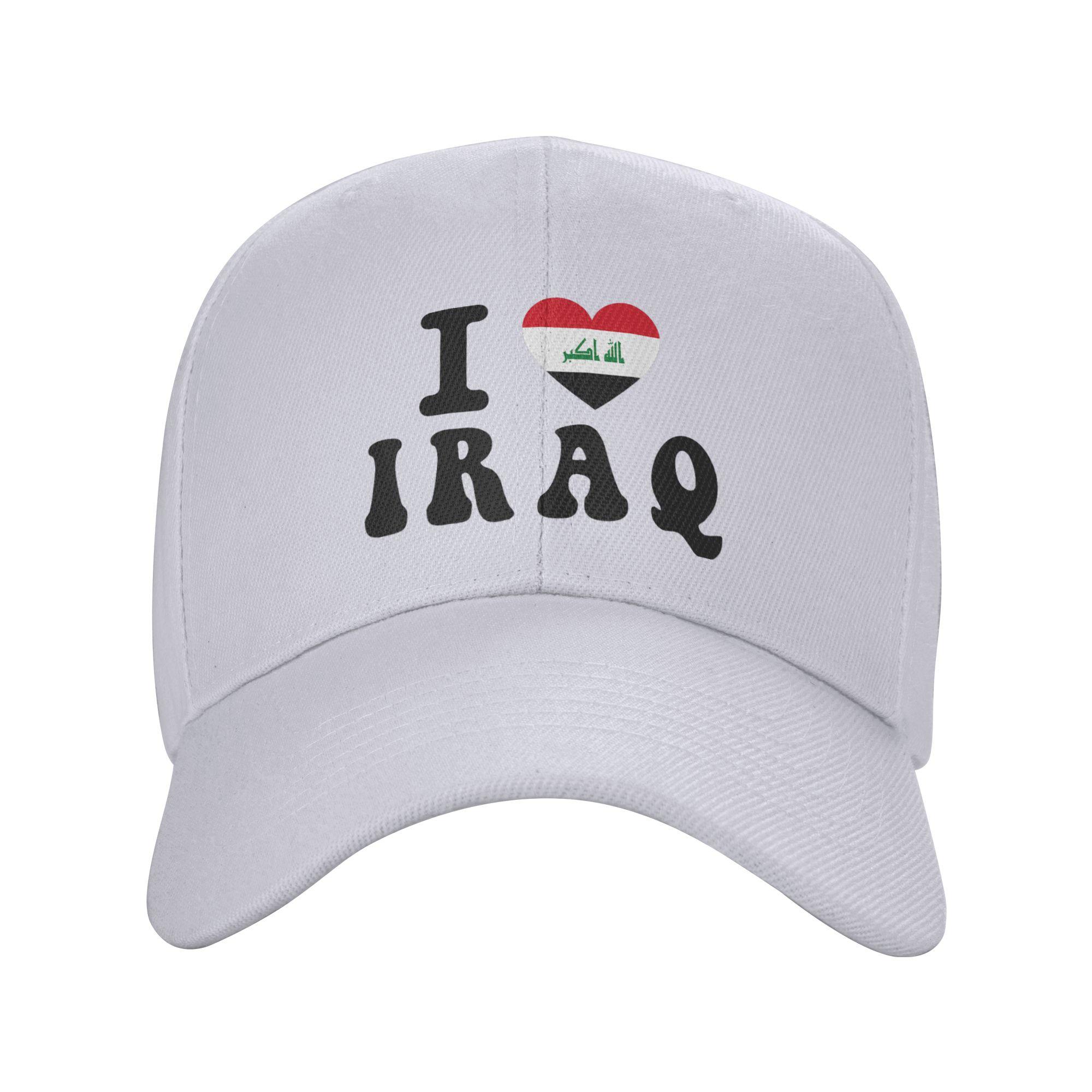 Iraq Flag Cap Unisex Classic Headwear Golf Hat Adjustable One Size