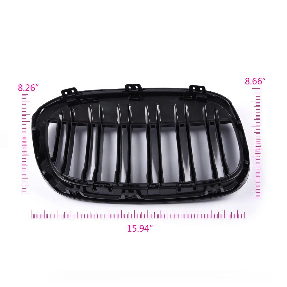 For BMW X1 F48 F49 Glossy Black Grille Car Front Kidney Grill Grilles Racing Grills Single Double Line Grille 2016-2019 Accessories