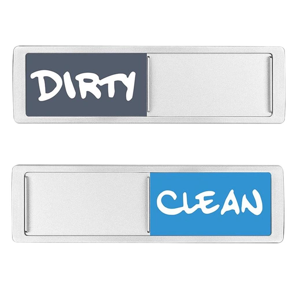 Sliding Dishwasher Magnet Indicator for Kitchen Use Adjustable Clean Dirty Status Sign Magnetic Label for Refrigerator or Dishwasher