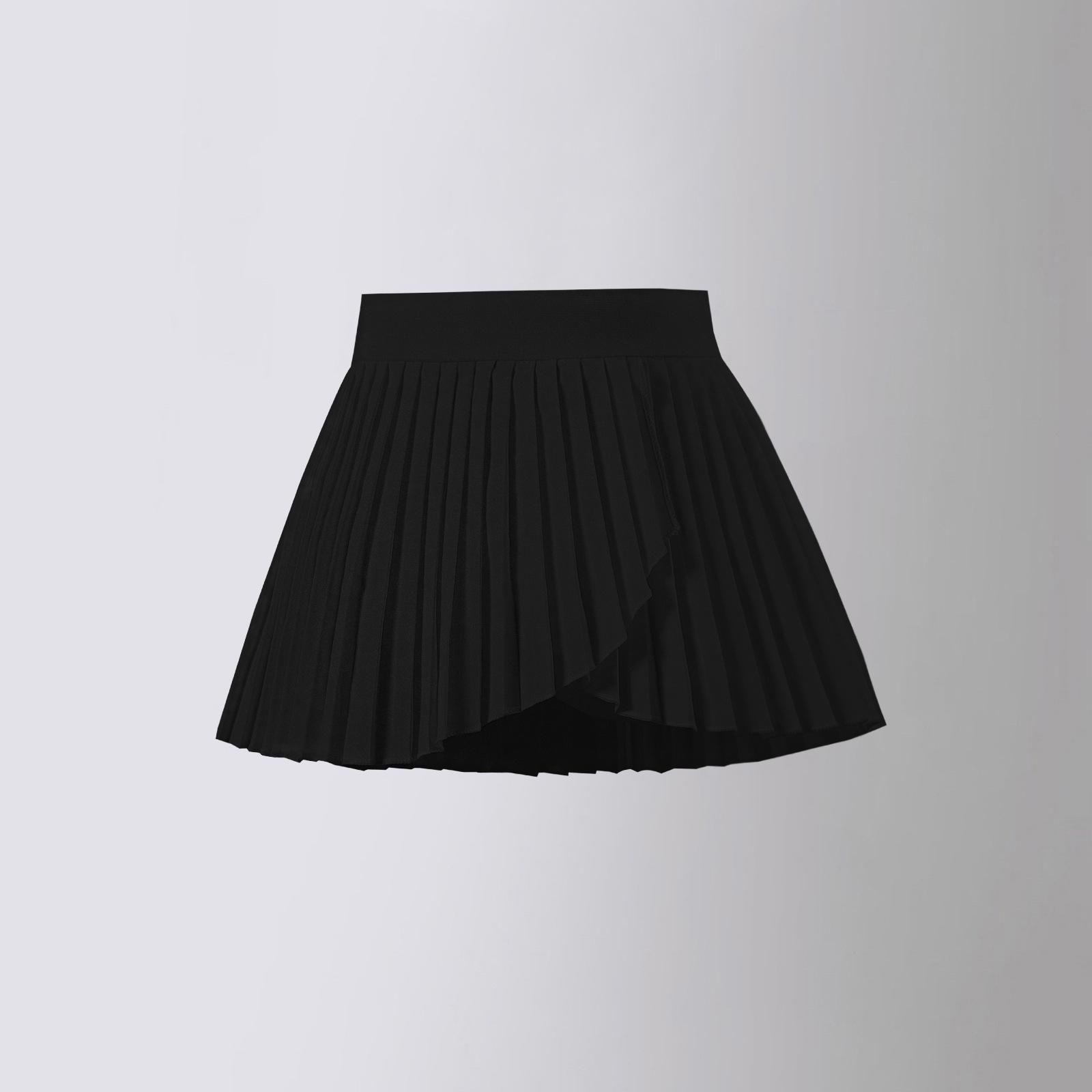 

Юбка с цветочным принтом для детей, тонкая плиссированная юбка с высокой талией для девочек, короткая модная универсальная детская юбка трапециевидной формы для тенниса и бейсбола 120cm чёрный