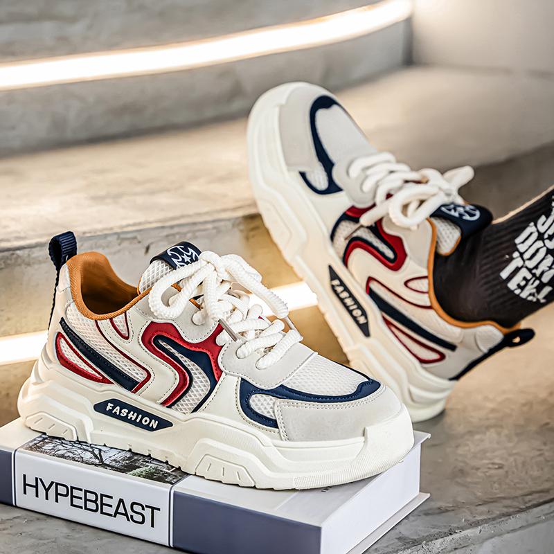 Men 's Casual Four Seasons Fashion Skateboarding Students Comfortable Sneakers Boys Trending Soft Sole Breathable Shoes