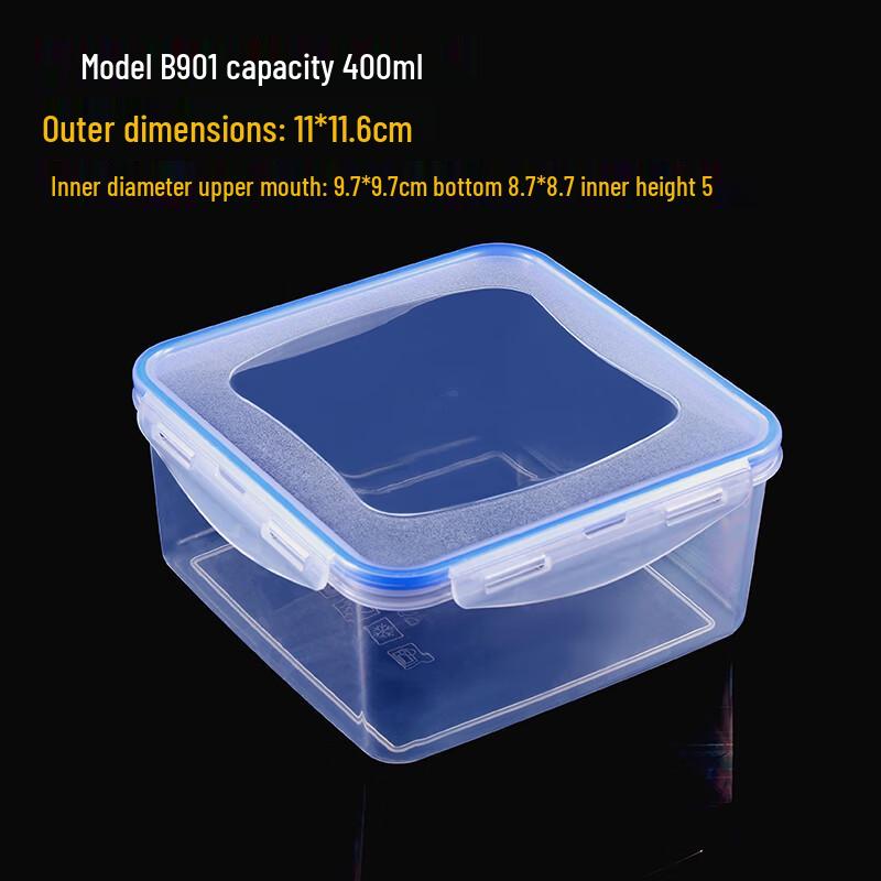 

Jiemengzhe B901 Square Food Storage Container, 400ml