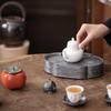 Reinzinn Alter Topf Tablett Retro Japanischer Stil Kung Fu Teegeschirr Trockenguss Tisch Teeteller Wassertropfenbehälter Teetablett Teetisch