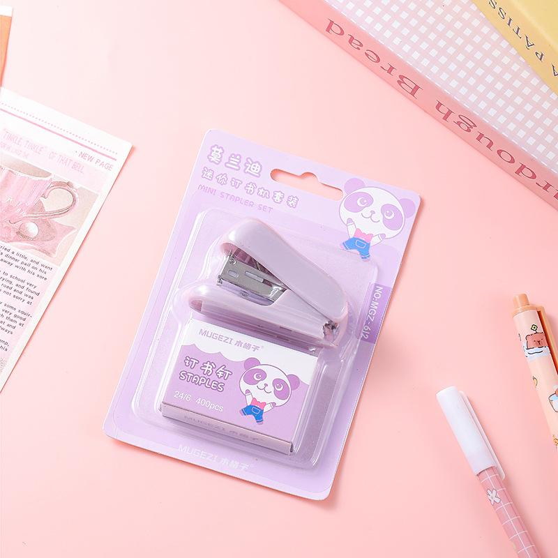 1 Stück Morandi Farbe Mini Hefter Student süß kleiner Hefter Bürobedarf Handhefter Set