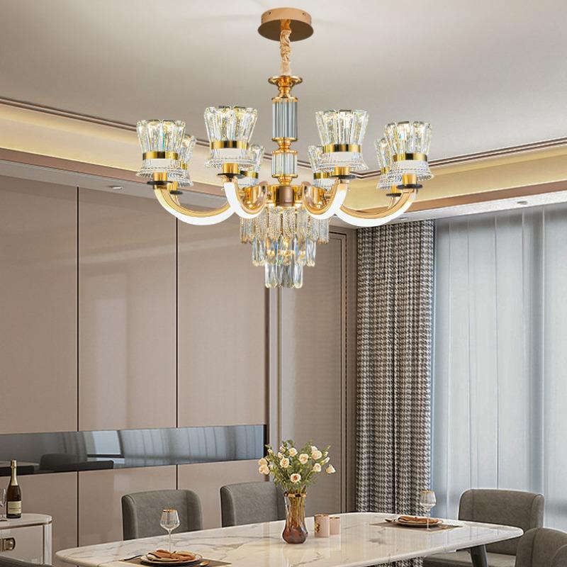 Lampadario di Cristallo Luce Soggiorno Moderno Semplice Atmosfera Camera da Letto Sala da Pranzo Luce Lampadario Soggiorno