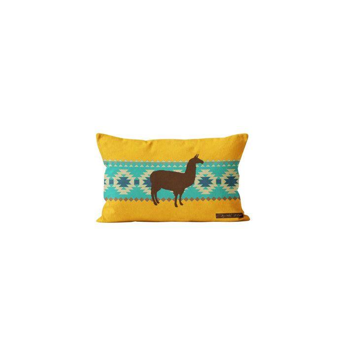 SOLEIL d'OCRE Housse de coussin Lama 32 x 50 cm