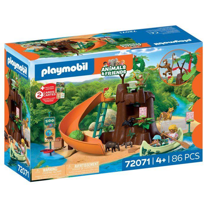 PLAYMOBIL 72071 Zoo : Au coeur de la jungle, univers miniature, 86 pieces, des 4 ans