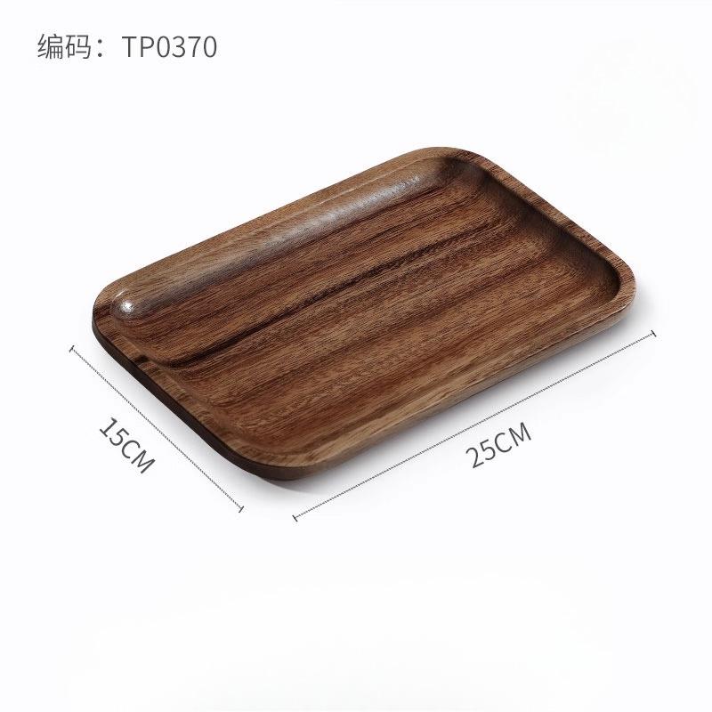 Japanese-style Acacia wood Tray Rectangular Wooden Tea Cup Tray Solid Wood Serving Platter Dessert Platter Coffee Storage Tray