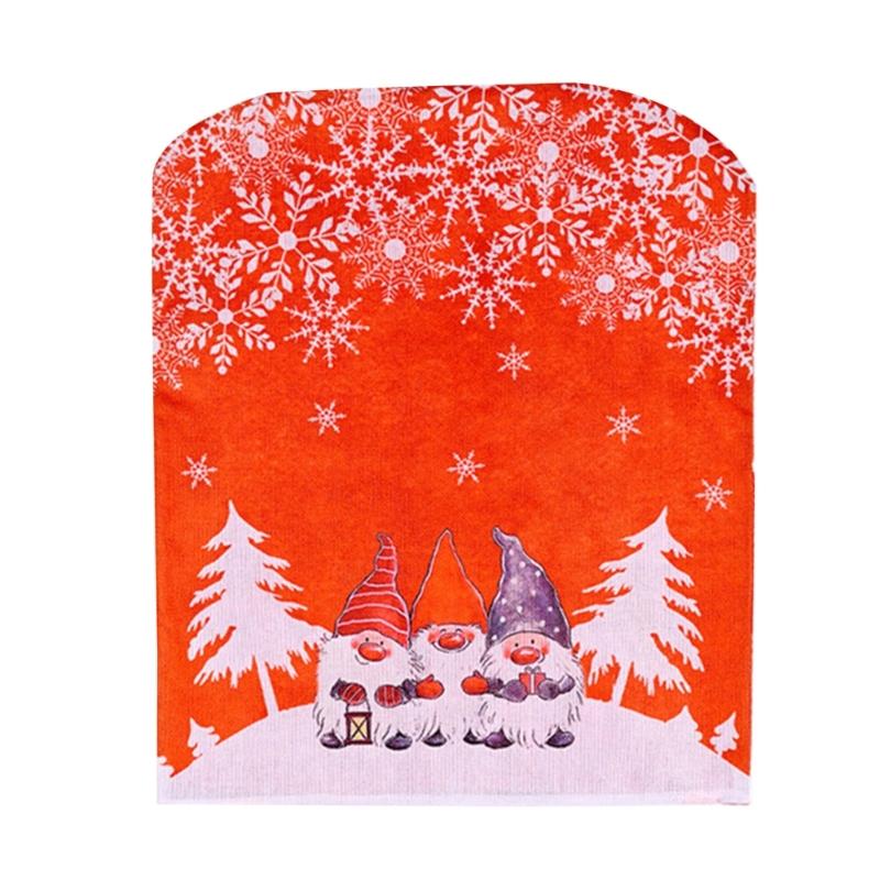 1/4Pcs Christmas Chair Back Covers Set Christmas Dining Chair Covers Washable Dining Chair Covers for Hotel Home Kitchen красный