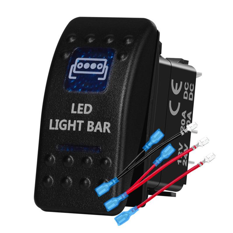 12v/24v Blue Led Light 5 Pin On Off SPST Rocker Switch 7 Pin On Off On ARB Carling Style Car Boat Waterproof Pump Push Switch