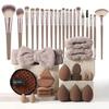 Professional Makeup Brush Set Headband Wristband Makeup Brushes Soft Makeup Tools Kit