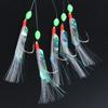 New 5 Pcs/Set Multi-Color Soft Silverskin Fishing Lure Set Imitation Shrimp Bait with Crystal Barbed Hook for Variety Fish Lures