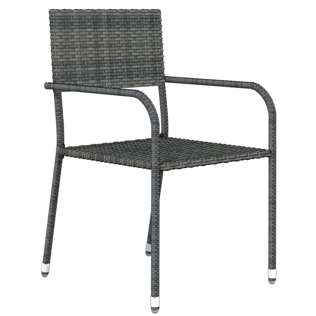 3 Piece Outdoor Dining Set Grey