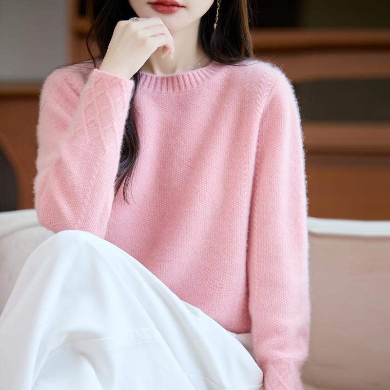 Dámský kašmírový svetr Kašmír Qinghe 30% kašmír 70% vlna podzimní a zimní pulovr hřejivý a módní