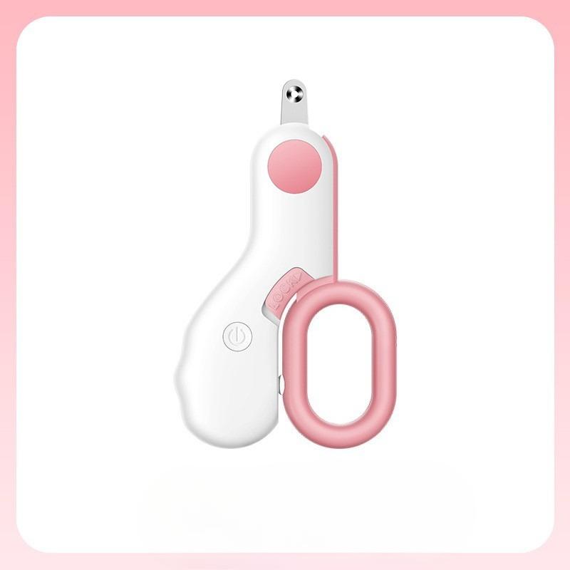 

Pet Nail Clippers, Cat and Dog Nail Scissors, Nail Shears for Pets, Bloodline Nail Trimmers LED round hole cutter рожевий