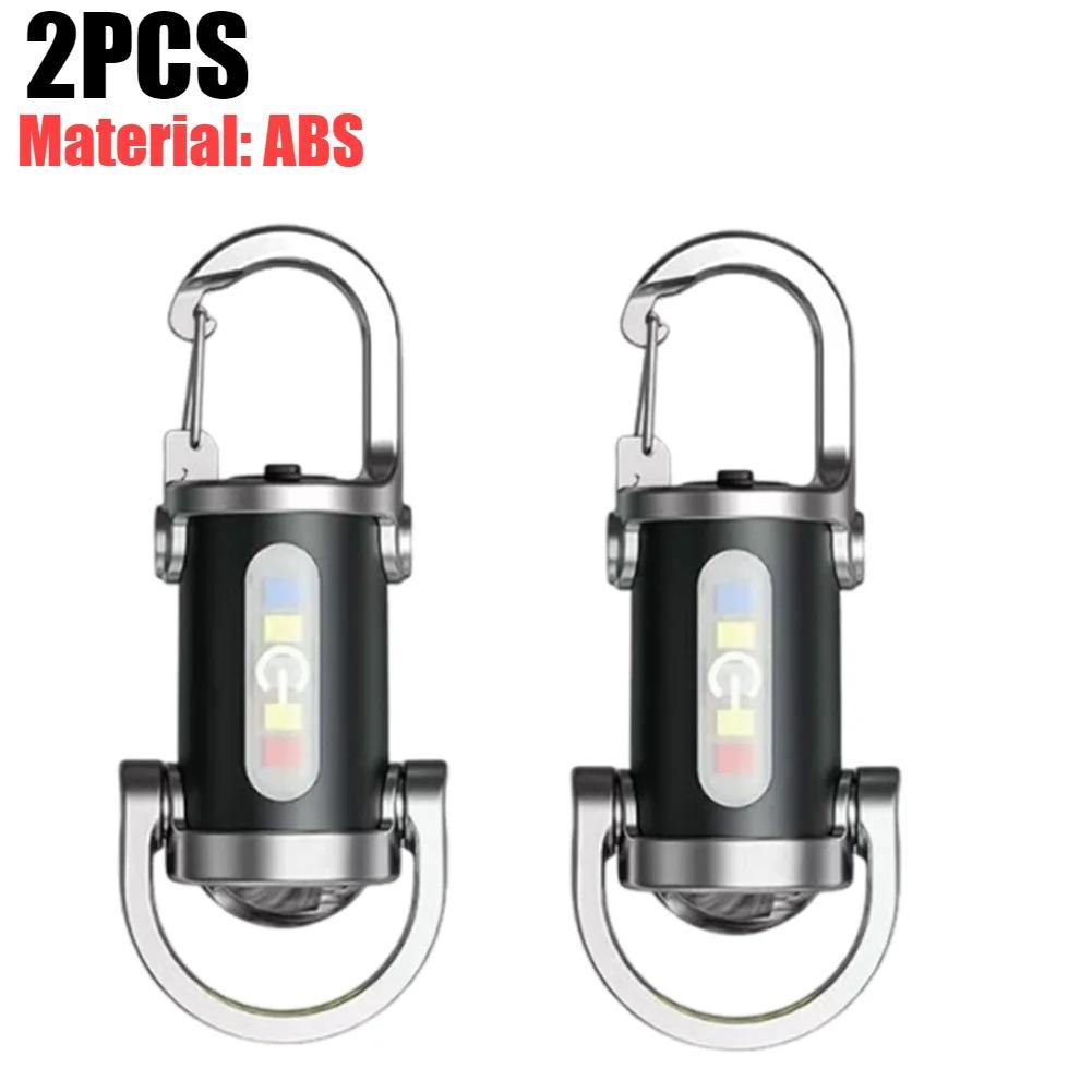Mini Flashlight Rechargeable LED Keychain Flashlight 3-in-1 Waterproof Keychain Flashlight with Multiple Lighting Modes for Camping Daily Use