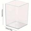1/2pcs Acrylic Square Pen Holder, Minimalist Clear Desk Organizer for Pens, Pencils, and Stationery, Home, and Office Use