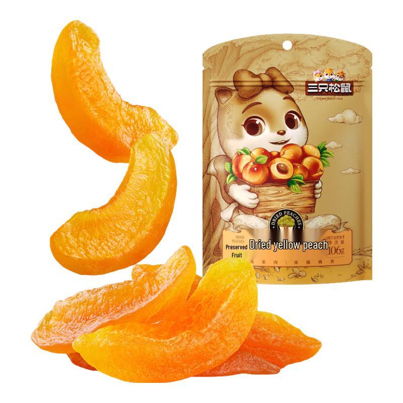 Three Squirrels Steamed Dried Yellow Peaches