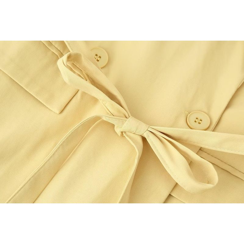 Kaslead New Women Clothes Western Style Fashion Simple Five-Color Lace-up Long Sleeve Blazers