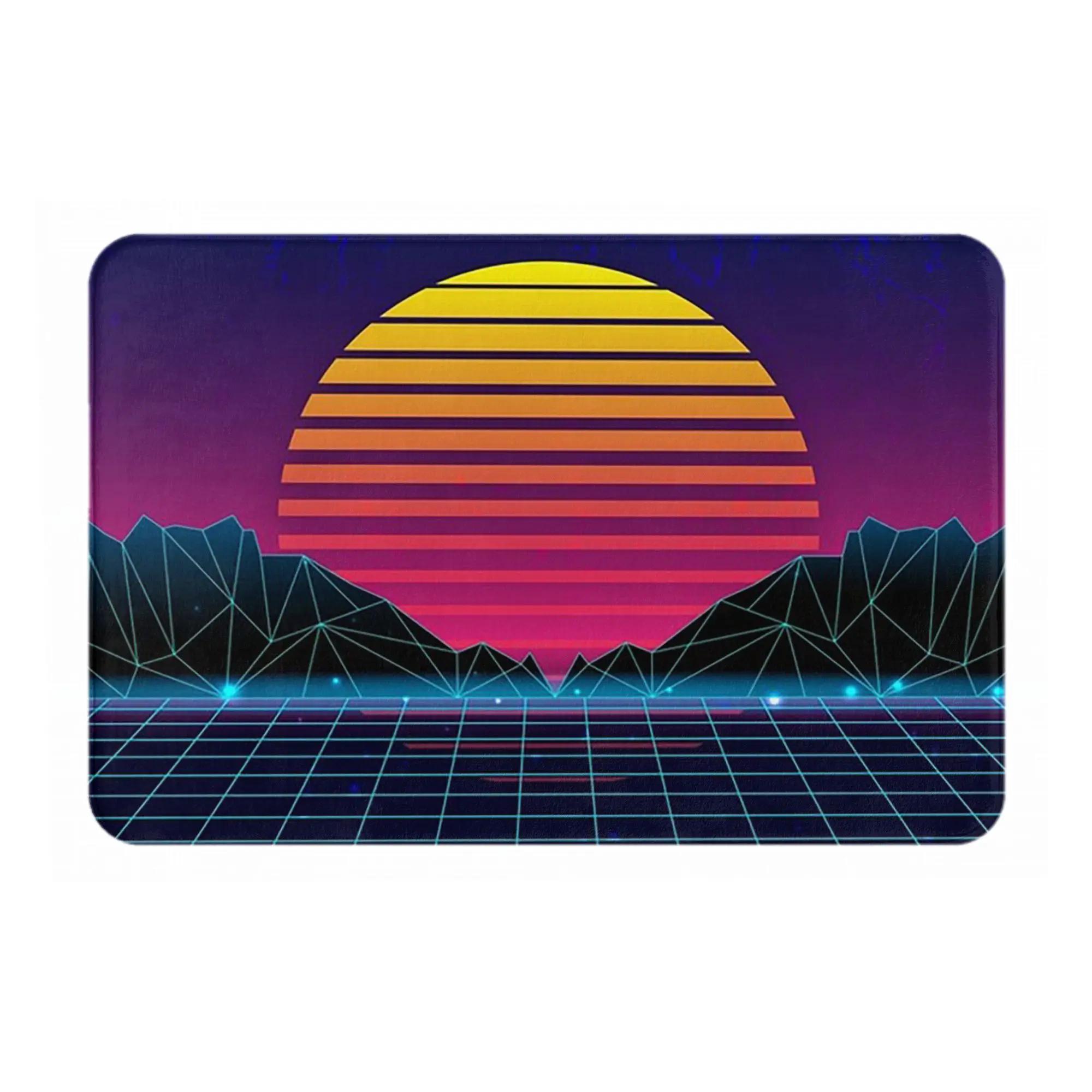 

Future Synthwave Aesthetics Anti-slip Doormat Floor Mat Dust-proo Carpet Rug for Kitchen Entrance Home Bathroom Footpad Mats 40x60cm