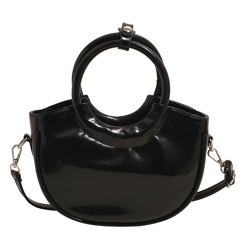 Korean niche solid color portable vegetable basket bag women's 2025 new fashion versatile ins style premium messenger bag