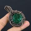 Emerald Pendant, 999 Copper Wire Wrapped Pendant Gemstone Jewelry, Handmade Pendant Amazing Jewelry, Gift For Her