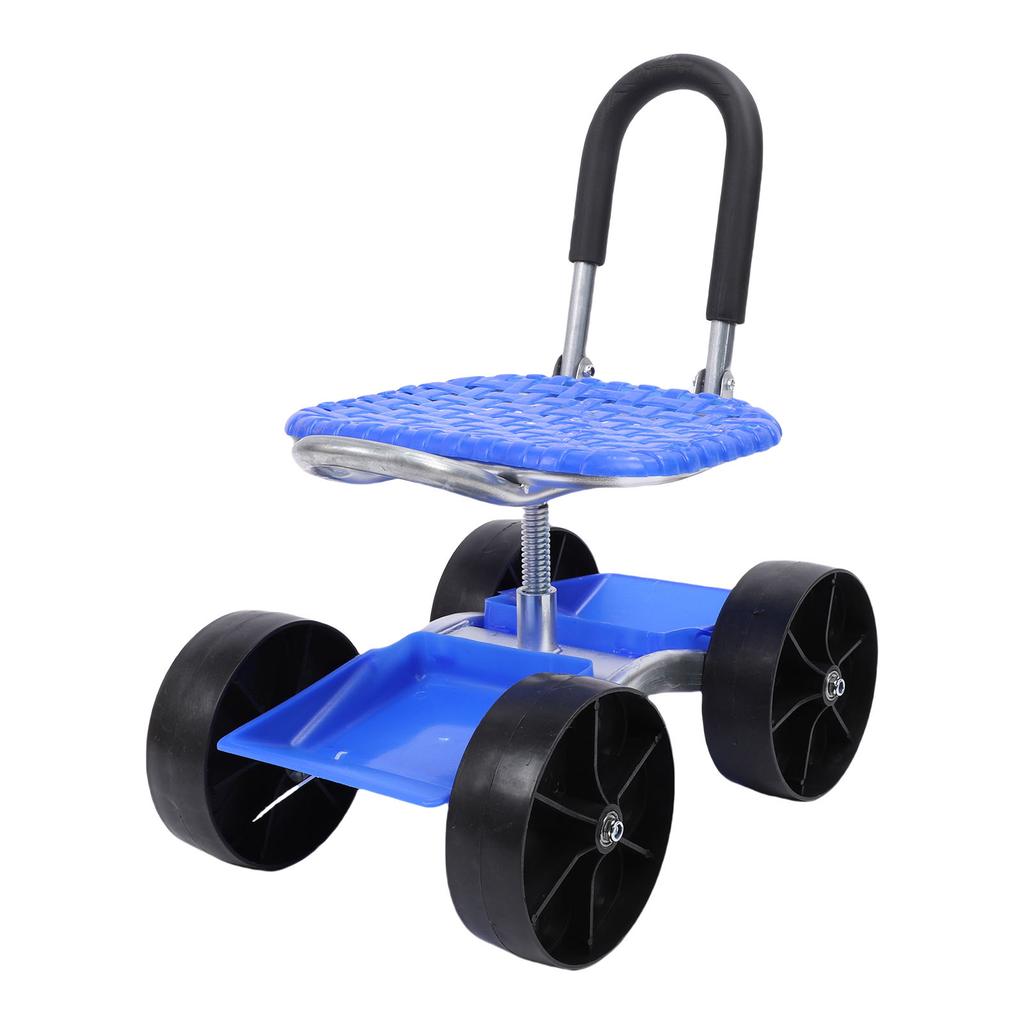 Carrello da Giardino Sedile da Lavoro Rotante Girevole a 360 Gradi Sedile da Lavoro Regolabile in Altezza per Giardinaggio, Piantagione, Scavo
