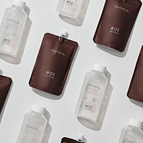 NINEMILA Bubble Easy Vegan Hair Color, Choose 1 of 2 (1N Dark Brown, 4N Natural Brown)