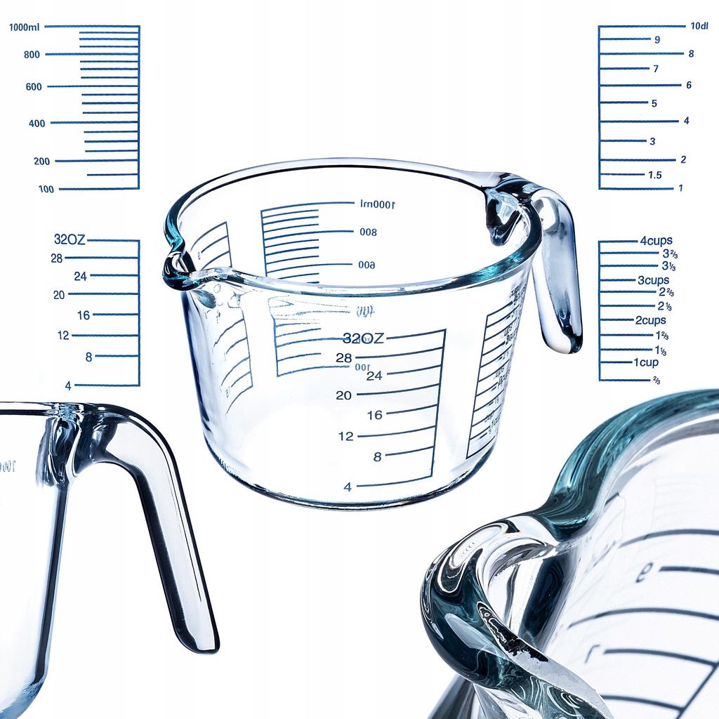 KADAX Kitchen Measuring Cup Pitcher Mug With Measuring Scale Container Glass
