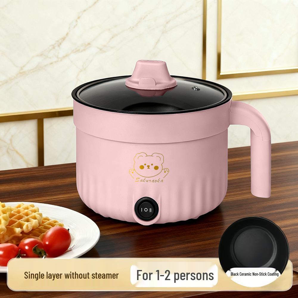 Koreański wielofunkcyjny mini elektryczny garnek do gotowania i patelnia dla studentów w akademikach