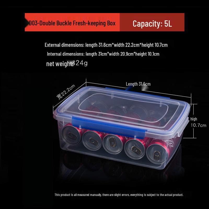 

ZISIZ Transparent Rectangular Plastic Food Storage Container