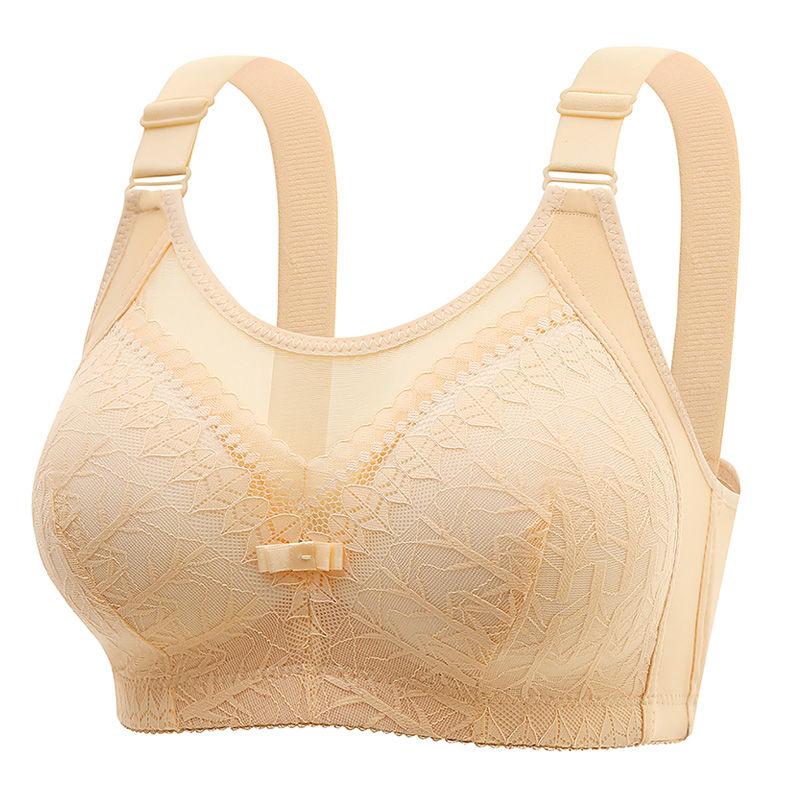 Large Size Thin Section of Anti-sagging Non-steel Ring Bra Lifting Breast Gathering Anti-glare Bra Back Underwear