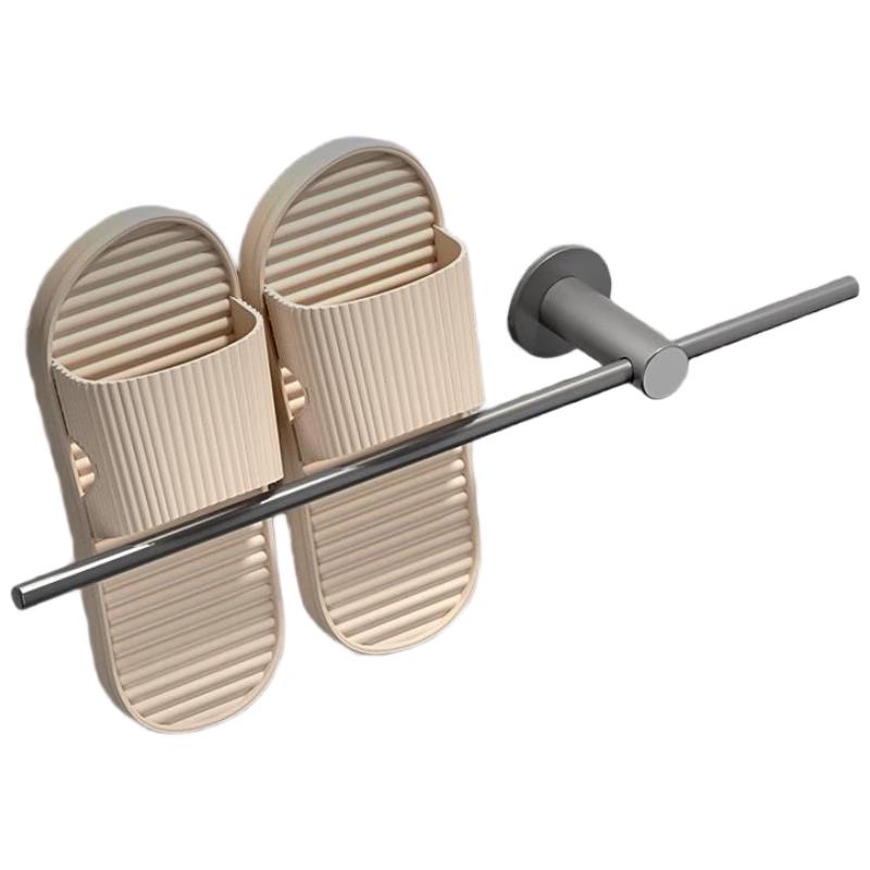 HANDUNYOU Punch-Free 304 Stainless Steel Bathroom Slipper Rack