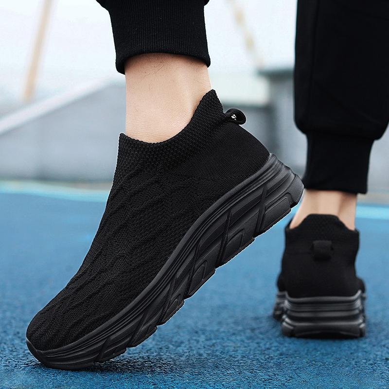 Zapatillas Deportivas Mujer Negro Blanco Caqui Hombres Casuales Ligeras Slip-on Calcetines Zapatos Pareja Zapatillas para Correr