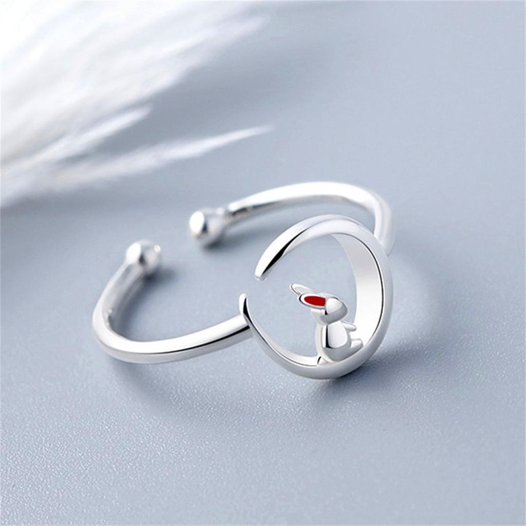 Sweet Lovely Rabbit Open Rings For Women Cute Animal Jewelry Charm Gothic Punk Rabbit Knuckle Finger Rings Fashion Jewelry Gifts