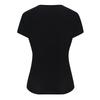 Damen Kurzarm Tops V-Ausschnitt Spitzenbesatz Gerippt Figurbetont Eng Lässig Basic T-Shirt