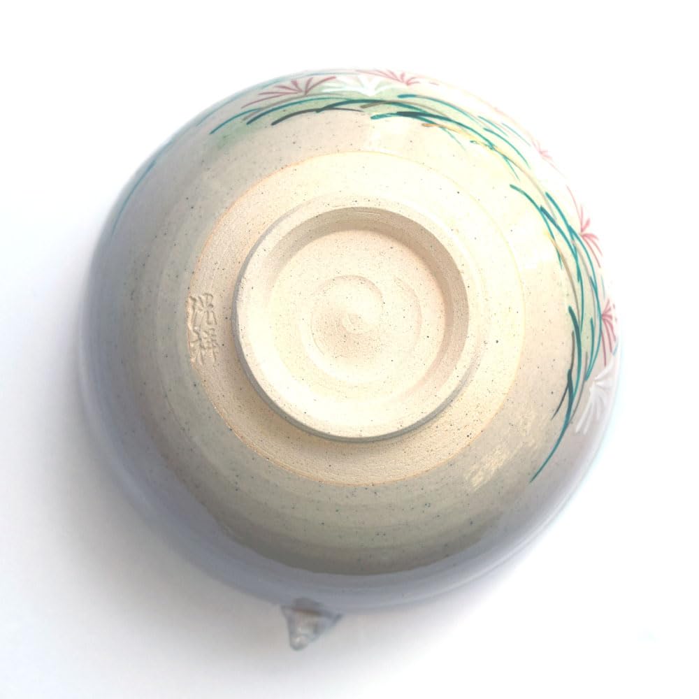 Matcha Tea Bowl, Kyoto Ware, Made in Japan, Rabbit Design, by Takenaka Kosho, Perfect for Tea Ceremony, Gift, 14cm Wide x 9cm High