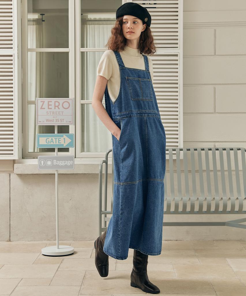 ZEROSTREET [2Tipi] Salopette di Jeans Vestito / Blu