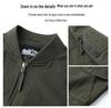 Men's MA-1 Pilot Jacket: Spring/Autumn Motorcycle Coat, Plus Size, Solid Color Military Flight Uniform