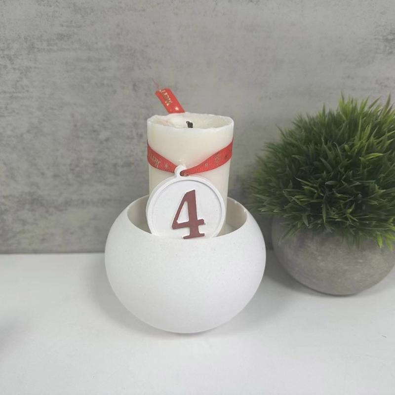 Artistic Home Decoration Candle Holders Mold Elegant Craft Silicone Molds for Epoxy Resin Sphere Shape Candle Holders