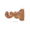 2pcs Curtain Rod Brackets Wood Double Holder For 1.1 Inch 28Mm Drapery Pole Heavy Duty Support Roman Base Easy Wall Mount