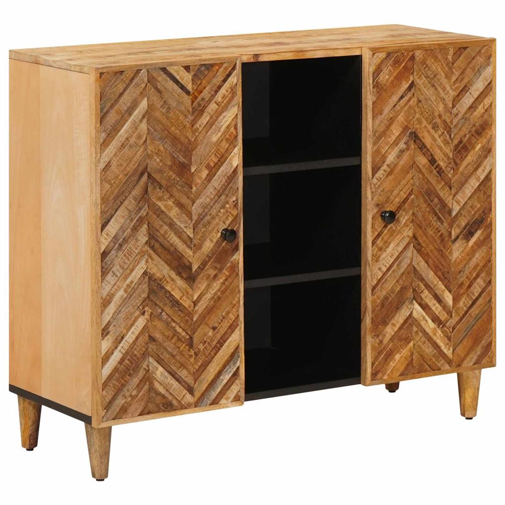 Storage Cabinet in Brown 90 x 33.5 x 75 cm Solid Mango Wood