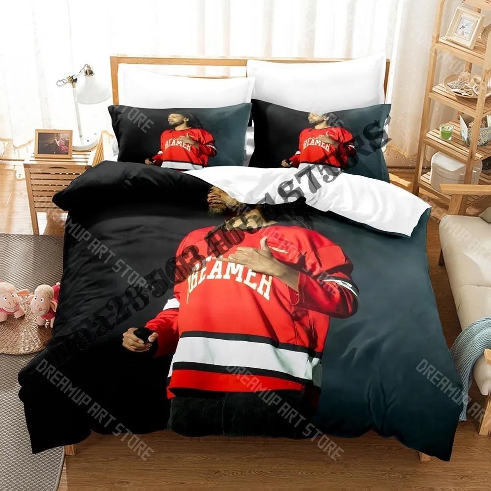 3D Print J Cole Bedding Set Single Twin Full Queen King Size Bed Set Adult Kid Bedroom Duvetcover Sets 3D Print Anime Bed Sheet