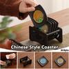 Enamel Chinese Style Coaster Square Non-slip Heat Insulation Tea Cup Mat Tea Ceremony Kung Fu Tea Pads Tea Set Accessories