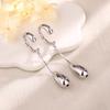 Fashion Wind Personalized Ear Clip Glossy Water Drop Earrings Non-Pierced Ins Cold Wind Retro Ear Clip Fashion Commuter