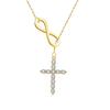 2025 Customized High Quality Fashion New Design Infinite Symbols Mobius Buckle Geometric Cross Pendant Necklace