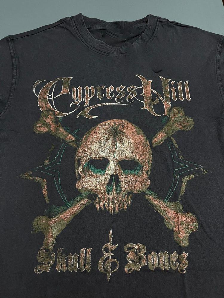 Cypress Hill Czaszka i Kości Artysta Hip Hopowy Vintage Bawełniana Koszulka On IL690 Koszulka Unisex